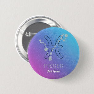 Pisces Zodiac Stjärntecken Horoscope Constellation Knapp