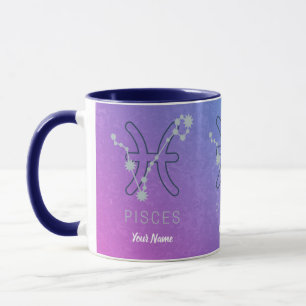 Pisces Zodiac Stjärntecken Horoscope Constellation Mugg