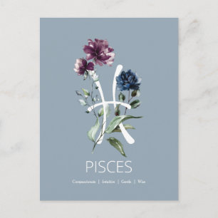 Pisces Zodiac-Stjärntecken Vykort