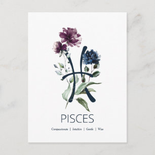 Pisces Zodiac-Stjärntecken Vykort