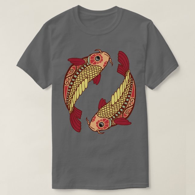 Pisces Zodiac T Shirt (Design framsida)