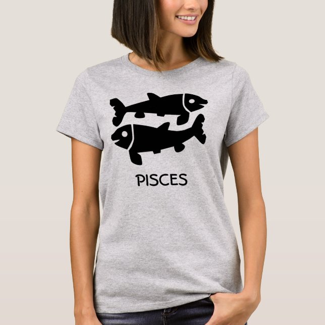 Pisces Zodiac T-shirt (Framsida)