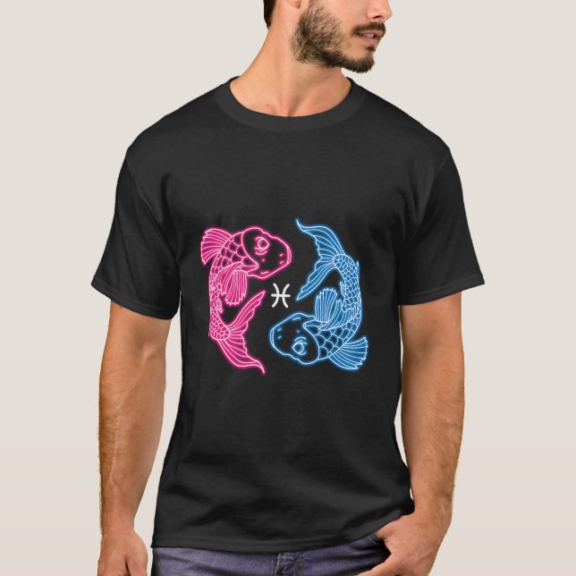 Pisces Zodiac-tecken - akstrologi T Shirt (Framsida)