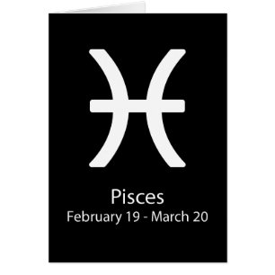 Pisces Zodiac-tecken Astrologi Hälsningskort
