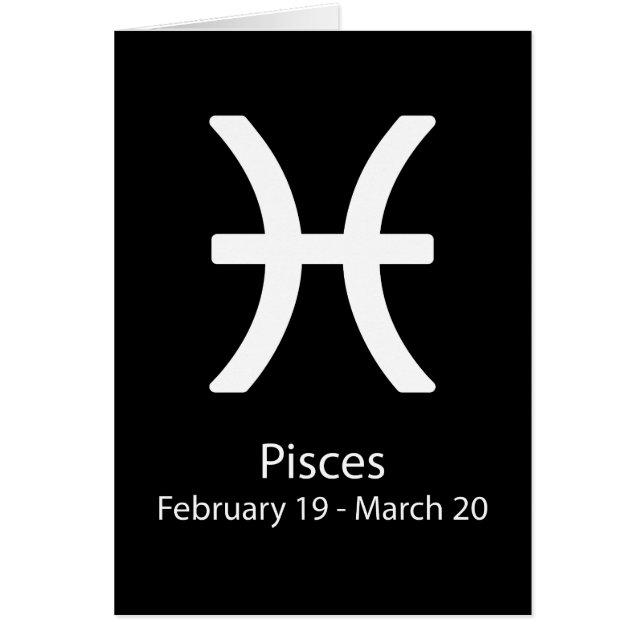 Pisces Zodiac-tecken Astrologi Hälsningskort (Framsidan)