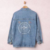 PISCES Zodiac-tecken Denim Jacka