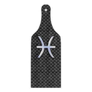Pisces Zodiac-tecken i Carbon Fiber Stil