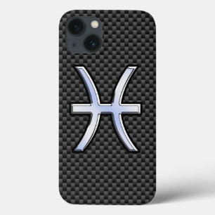 Pisces Zodiac-tecken i Carbon Fiber Stil