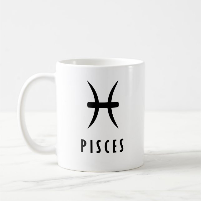 Pisces zodiac-tecken kaffemugg (Vänster)