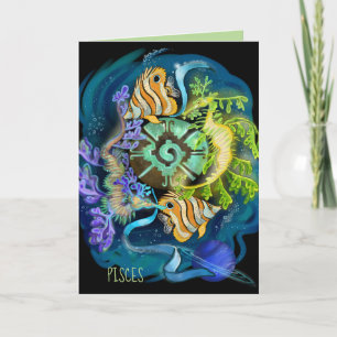 Pisces Zodiac-tecken Kort