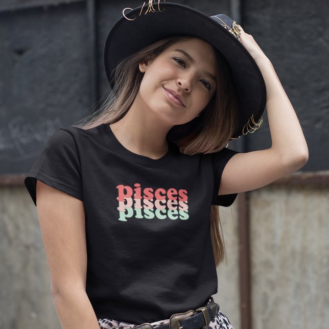 Pisces Zodiac-tecken | Ljust grönt Power Färg T Shirt (Skapare uppladdad)