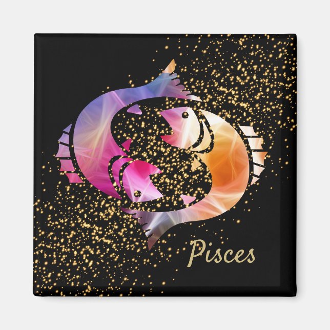 Pisces - Zodiac-tecken Magnet (Framsidan)