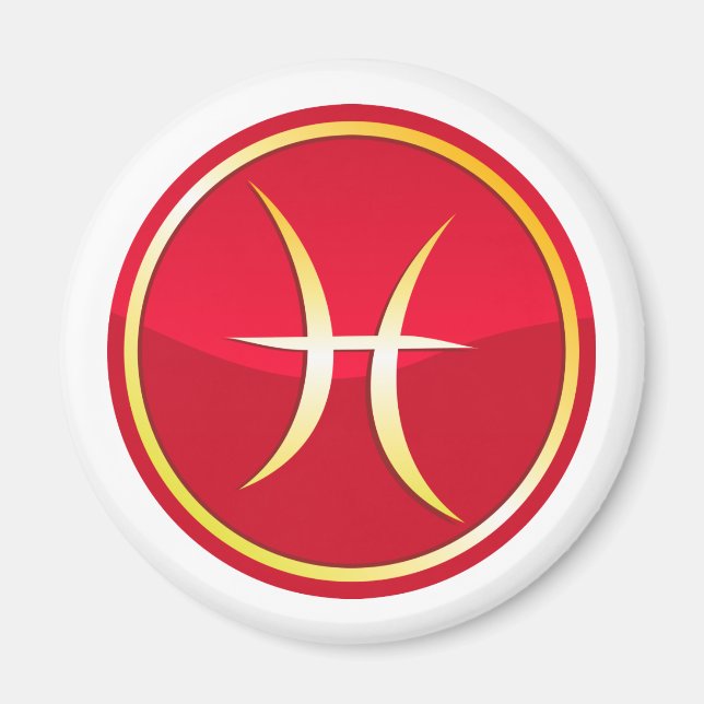 Pisces - Zodiac-tecken Magnet (Framsidan)