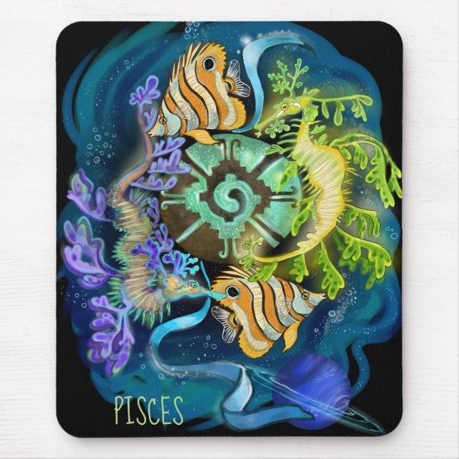 Pisces Zodiac-tecken Musmatta (Framsidan)