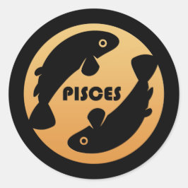 Pisces Zodiac-tecken Runt Klistermärke