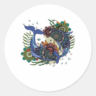 Pisces Zodiac-tecken Runt Klistermärke