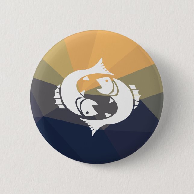 Pisces zodiac-tecken runt knappar för återföring (Framsida)