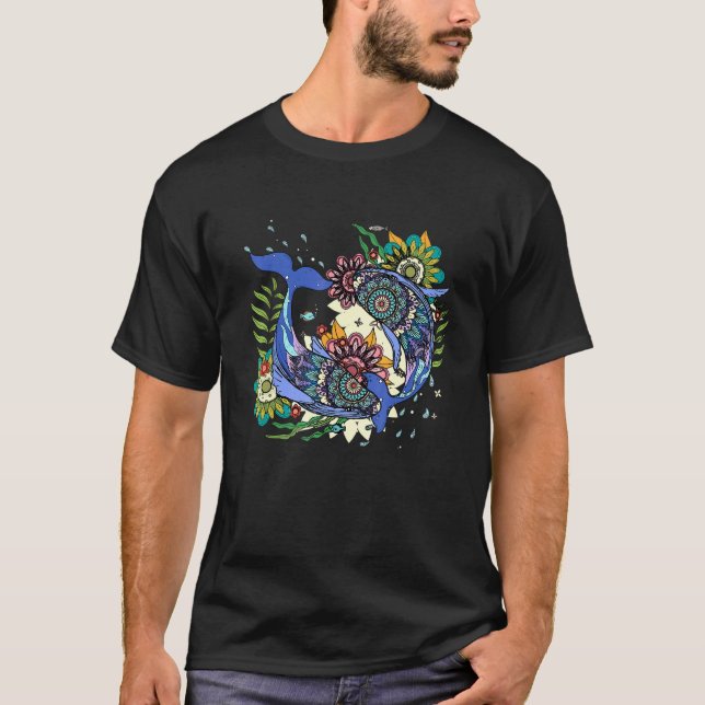 Pisces Zodiac-tecken T Shirt (Framsida)