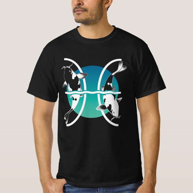 Pisces Zodiac-tecken T Shirt (Framsida)