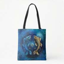 Pisces Zodiac-tecken Vattenfärgsdesign