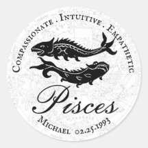 Pisces Zodiac Traits Astrology Black White Anpassn