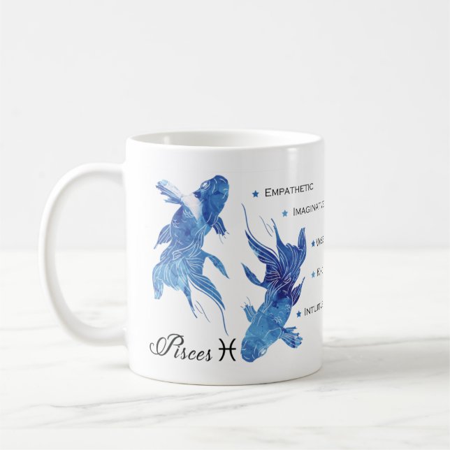 Pisces Zodiac Traits Mugg (Vänster)