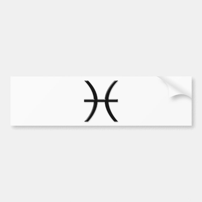 Pisces - Zodiac undertecknar Bildekal (Framsidan)