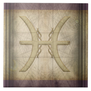 Pisces Zodiac undertecknar Kakelplatta
