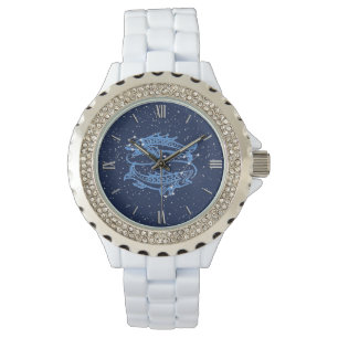 Pisces Zodiac undertecknar och konstellation Armbandsur