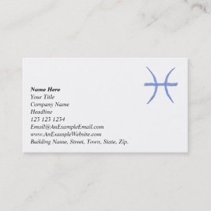 Pisces. Zodiacastrologitecken Visitkort