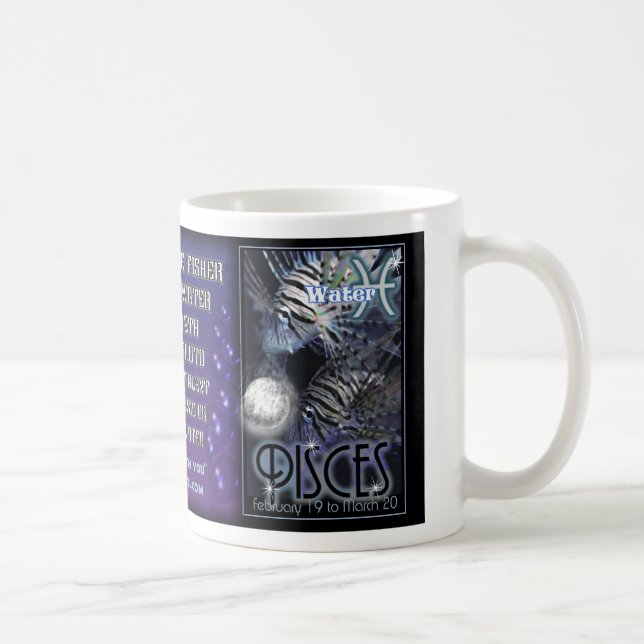 Pisces zodiackopp eller mugg (Höger)
