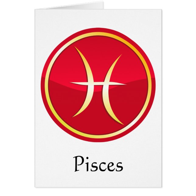 Pisces - Zodiactecken Hälsningskort (Framsidan)
