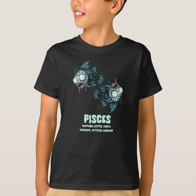 Pisces Zombie T Shirt (Framsida)