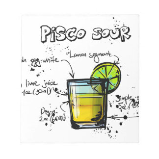 Pisco Sour Cocktail Recipe Anteckningsblock