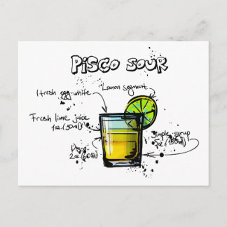 Pisco Sour Cocktail Recipe Vykort