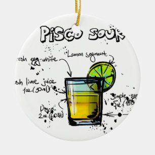 Pisco surt coctailrecept julgransprydnad keramik