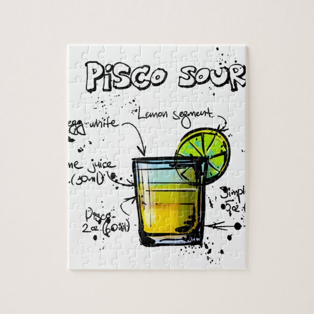 Pisco surt coctailrecept pussel (Vertikal)