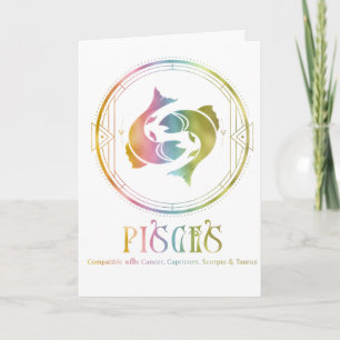 Piscompatibility Birthday Greeting Card Kort