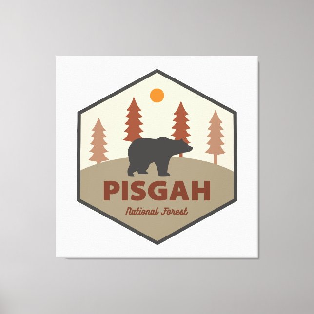 Pisgah National Forest Bear Canvastryck (Framsida)