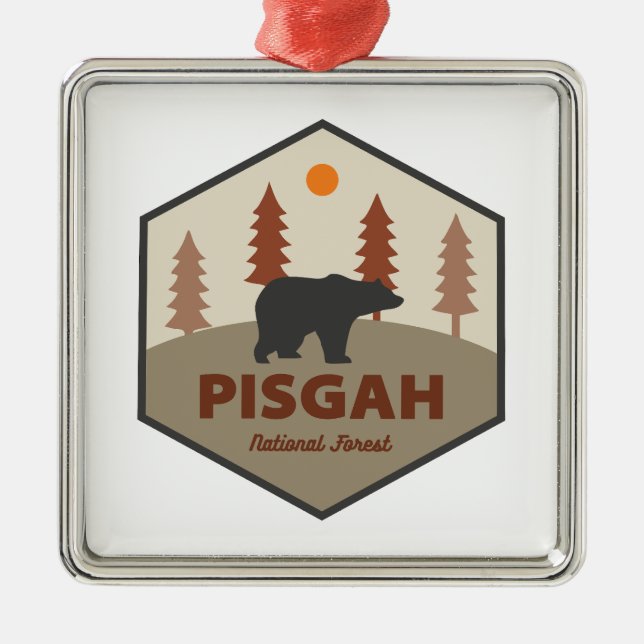Pisgah National Forest Bear Julgransprydnad Metall (Framsidan)