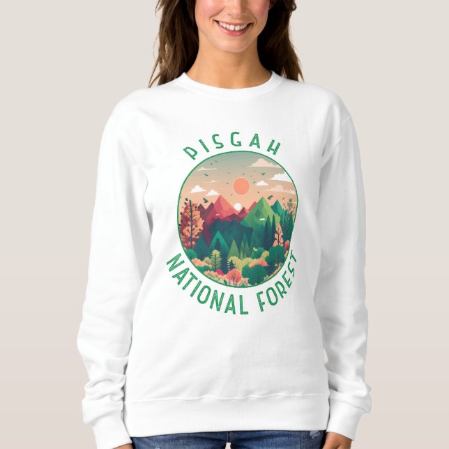 Pisgah National Forest Distress Circle T Shirt (Framsida)