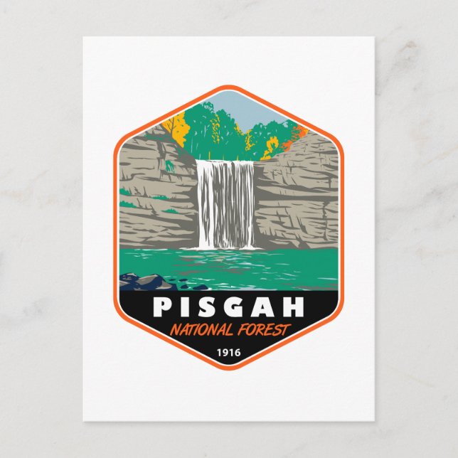 Pisgah National Forest North Carolina emblem Vykort (Framsida)