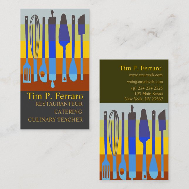 Piska det bageribakelsemat som sköter om visitkort (Fram/baksida)