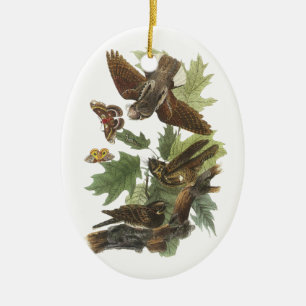 Piska-fattig-ska John Audubon Julgransprydnad Keramik