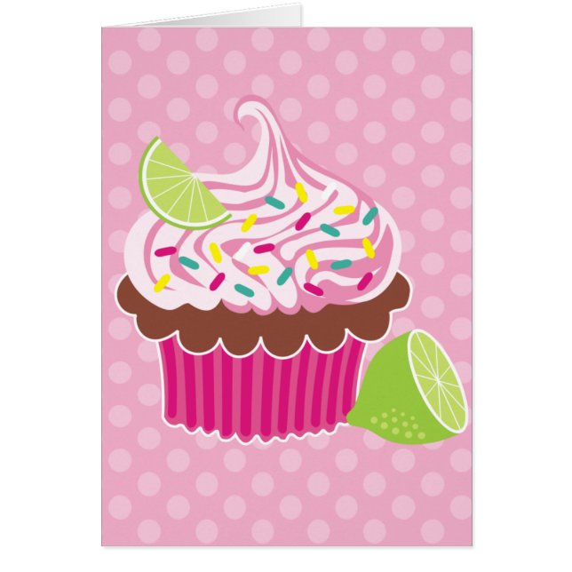 Piskad kräm- muffin hälsningskort (Framsidan)
