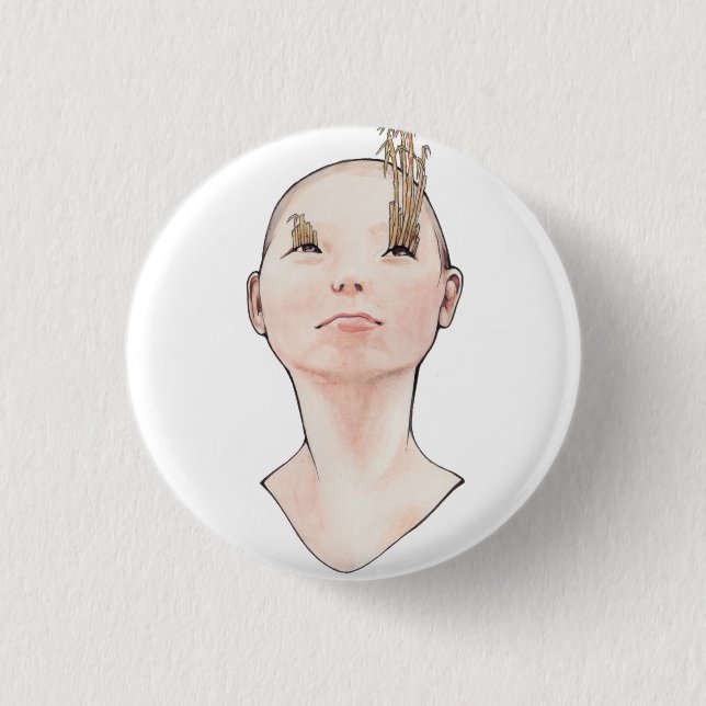 "Piskar bambu" original- Erica avvärjer klämmer Knapp (Framsida)