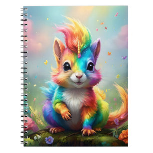 piskor: Rainbow Unicorn Squirrel Anteckningsbok