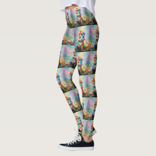  piskor: Rainbow Unicorn Squirrel Leggings