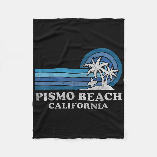 Pismo Beach California Family Summer Vacation Vint Fleecefilt (Framsidan)