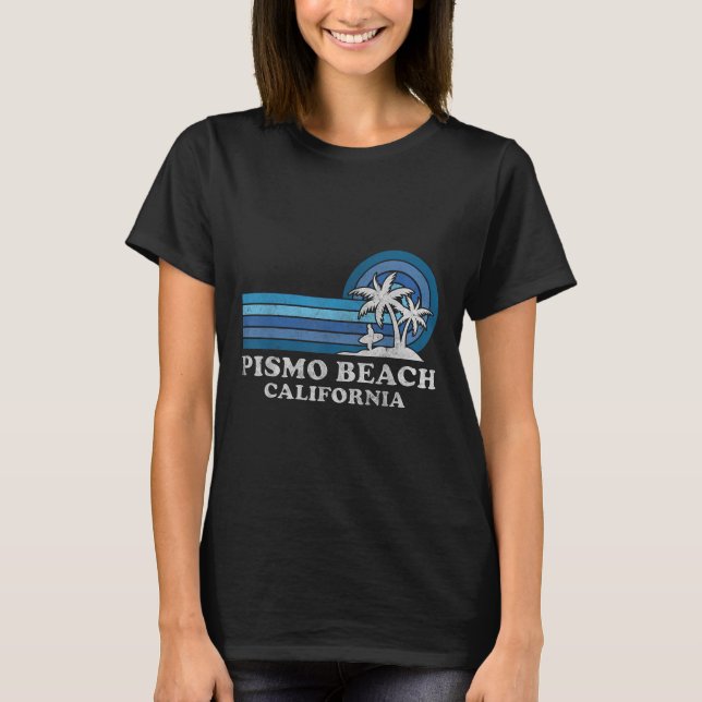 Pismo Beach California Family Summer Vacation Vint T Shirt (Framsida)